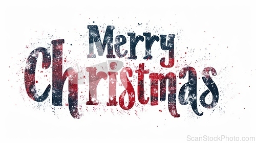 Image of Words Merry Christmas created in Serif Typography.