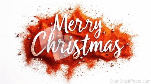 Image of Words Merry Christmas created in Paprika Typography.