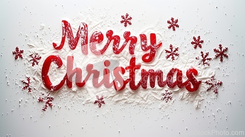 Image of Words Merry Christmas created in Penne Typography.