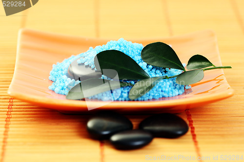 Image of blue bath salt