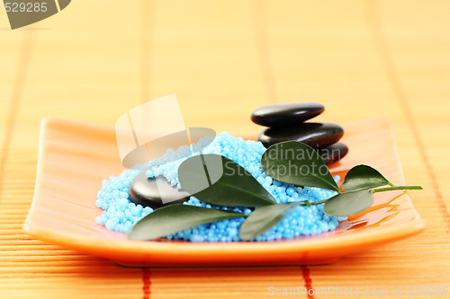 Image of blue bath salt