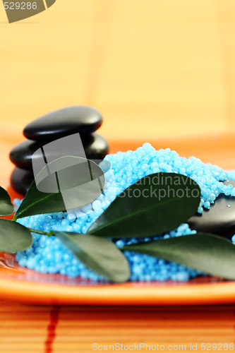 Image of blue bath salt