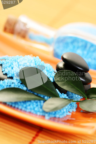 Image of blue bath salt