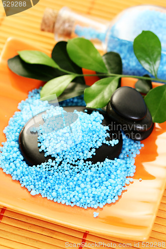 Image of blue bath salt