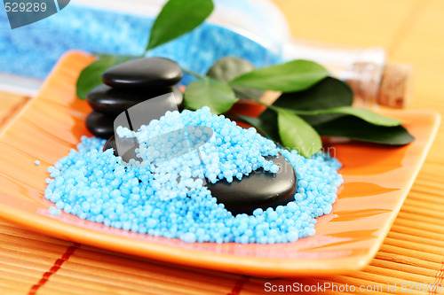 Image of blue bath salt