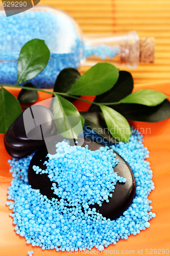 Image of blue bath salt