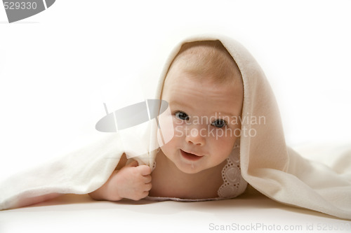 Image of baby isolated on white