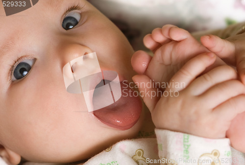 Image of baby in a bed