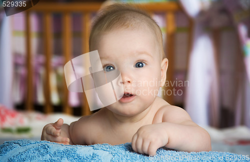 Image of baby in a bed