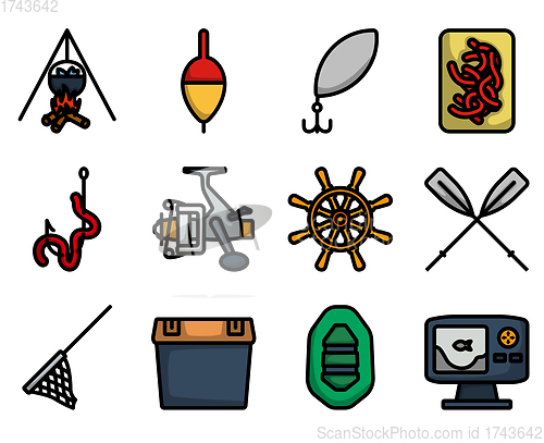 Image of Fishing Icon Set