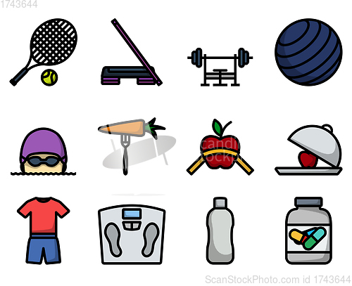 Image of Fitness Icon Set