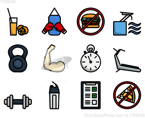 Image of Fitness Icon Set