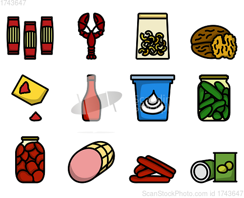 Image of Food Icon Set