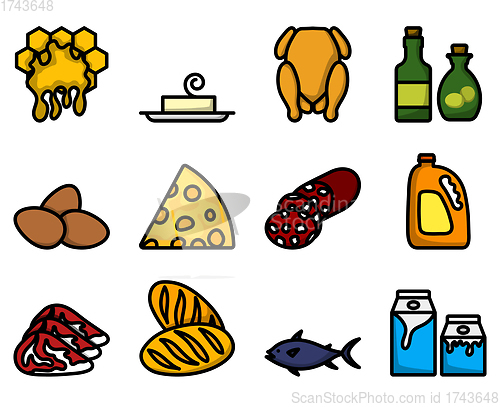 Image of Food Icon Set