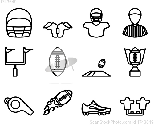 Image of Football Icon Set