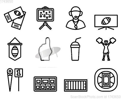Image of Football Icon Set