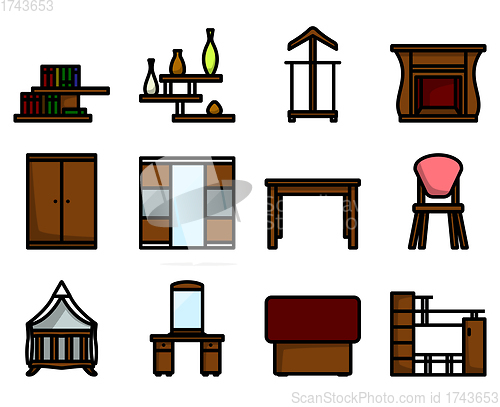 Image of Furniture Icon Set