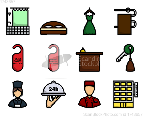 Image of Hotel Icon Set