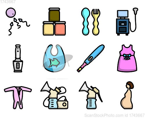 Image of Motherhood Icon Set