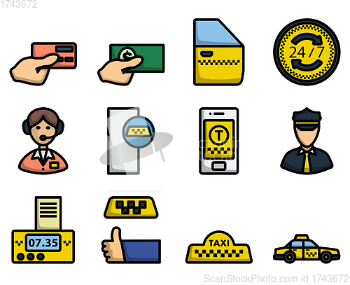 Image of Taxi Icon Set