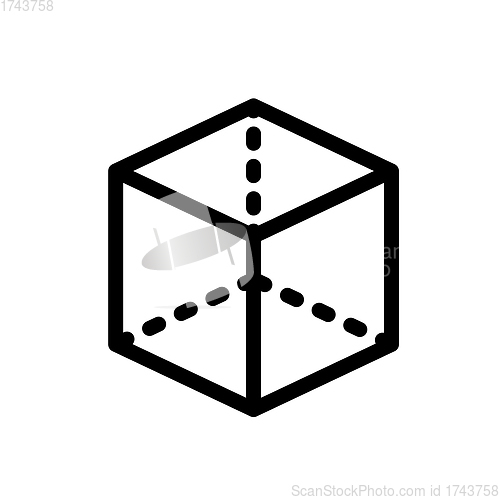 Image of Cube With Projection Icon