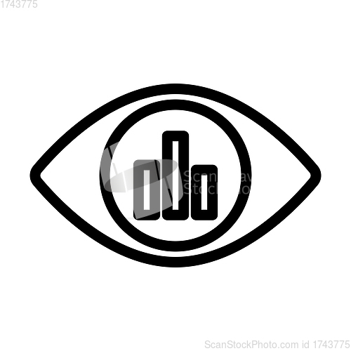 Image of Eye With Market Chart Inside Pupil Icon