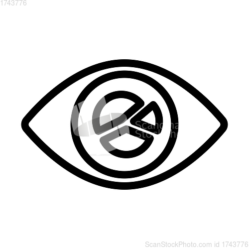 Image of Eye With Market Chart Inside Pupil Icon