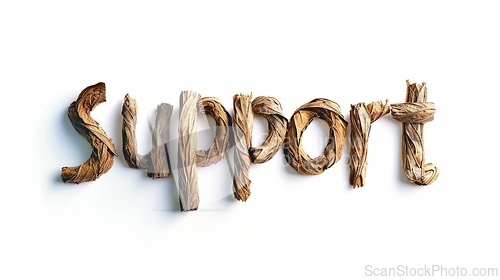 Image of The Word Support created in Clove Typography.