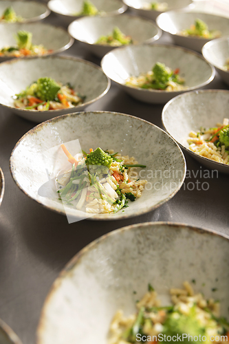 Image of Gourmet vegetarian salad dishes
