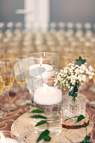 Image of Warm candlelight setting