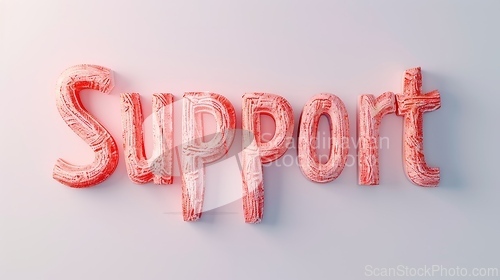 Image of The Word Support created in Coral Letters.