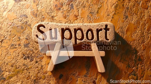 Image of Cork Support concept creative horizontal art poster.