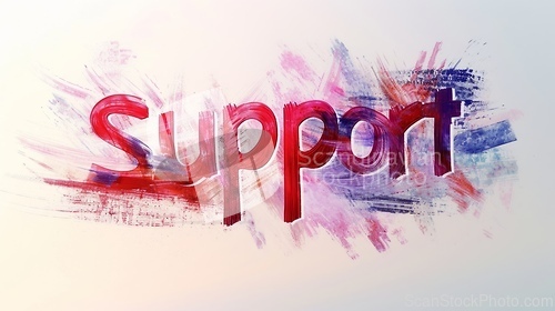 Image of The Word Support created in Digital Painting.