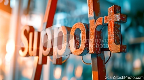 Image of The Word Support created in Display Typography.