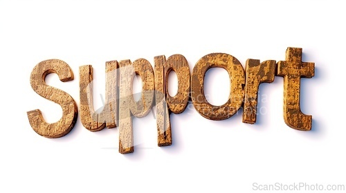 Image of The Word Support created in Display Typography.