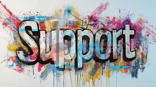 Image of The Word Support created in Graffiti Calligraphy.