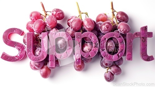 Image of The Word Support created in Grape Typography.