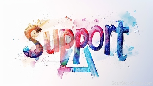 Image of The Word Support created in Hand-Lettering.