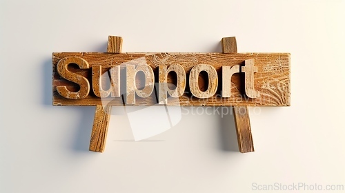Image of The Word Support created in Sans Serif Typography.