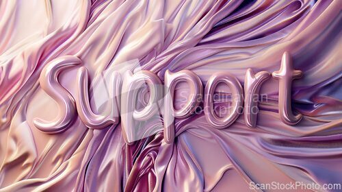 Image of Silk Support concept creative horizontal art poster.