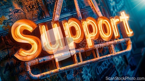 Image of Task Lighting Support concept creative horizontal art poster.