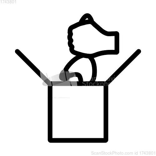 Image of Rabbit In Magic Box Icon