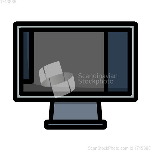 Image of Icon Of Photo Editor On Monitor Screen
