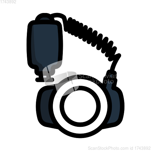 Image of Icon Of Portable Circle Macro Flash