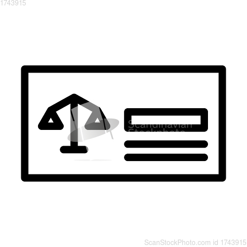 Image of Lawyer Business Card Icon