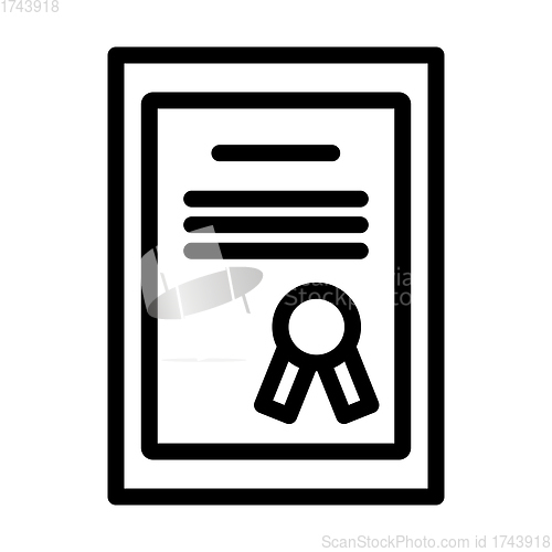 Image of Certificate Under Glass Icon