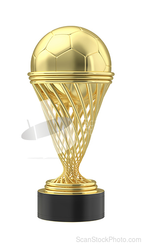 Image of Golden football trophy cup