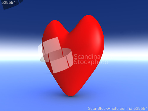 Image of Heart on Blue  