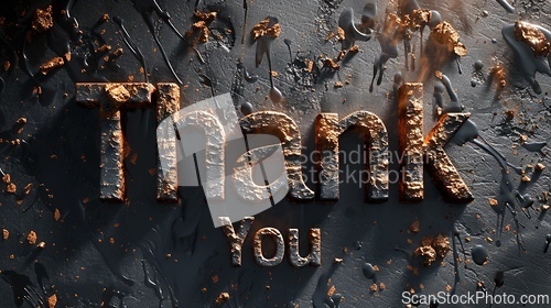 Image of Carbon Thank you concept creative art poster.