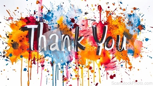 Image of Words Thank You created in Abstract Expressionism.